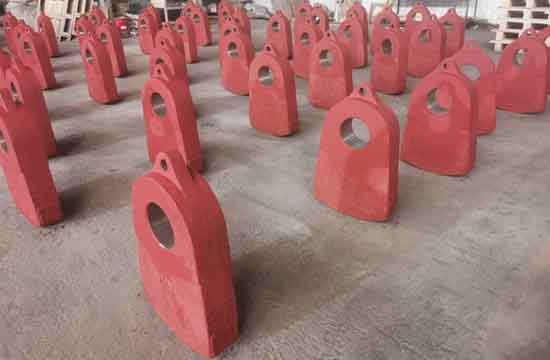 Thanh hợp kim titan chèn thép mangan cao và búa gia công mặt cứng